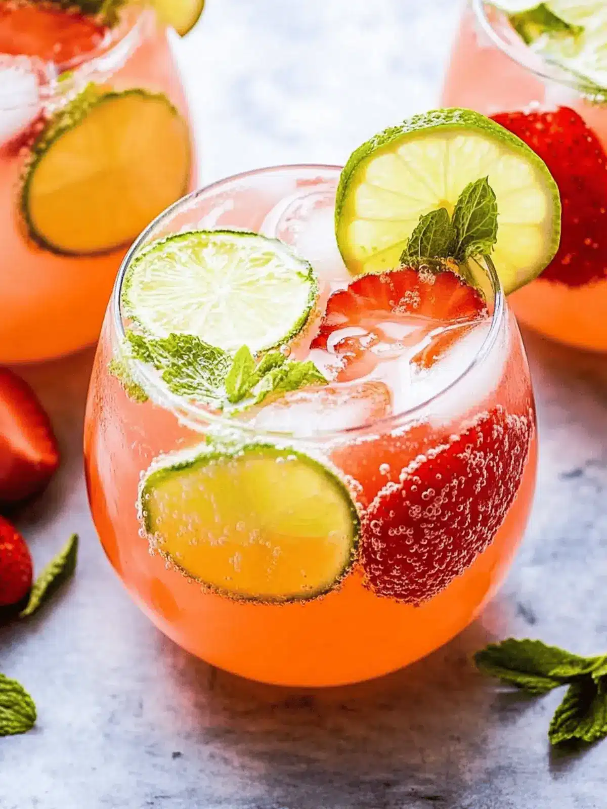 Erdbeer-Limetten-Wodka-Zerschmettern