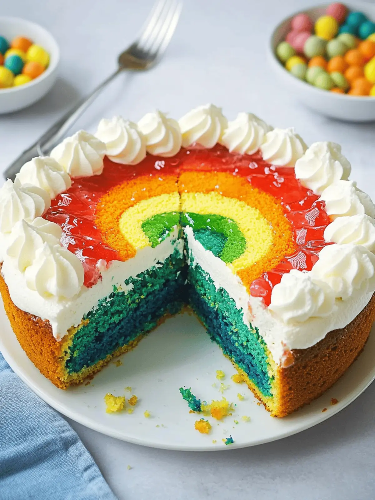 Regenbogenkuchen