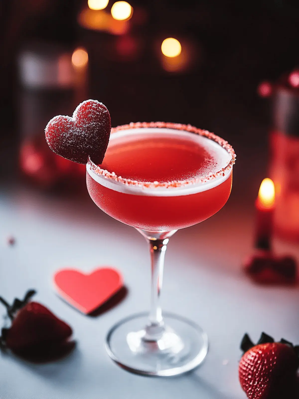 Ruby Red Valentinstags-Cocktail
