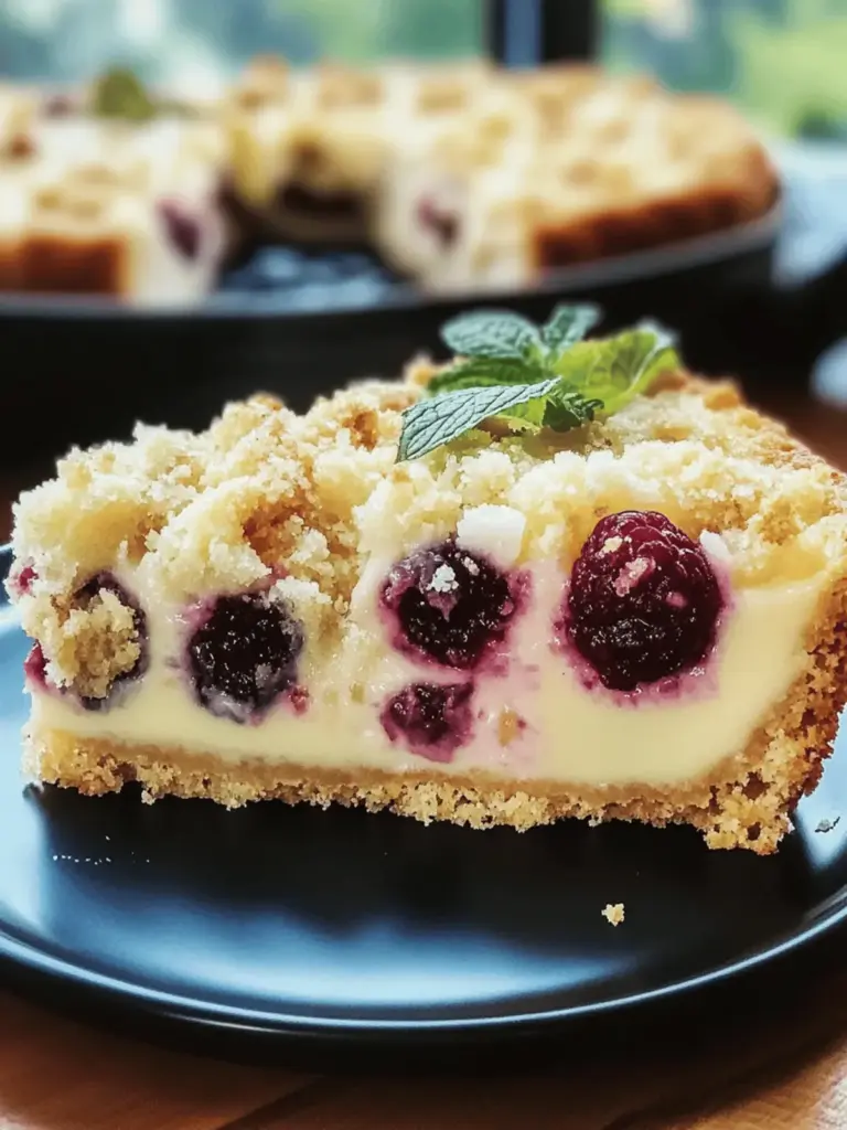 Pflaumenkuchen mit Pudding und Streusel