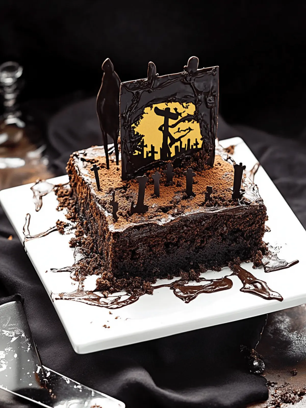 Schokoladenbrownie-Friedhof