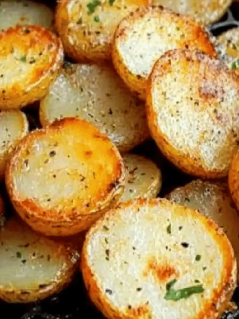Sliced potatoes from the hot air fryer