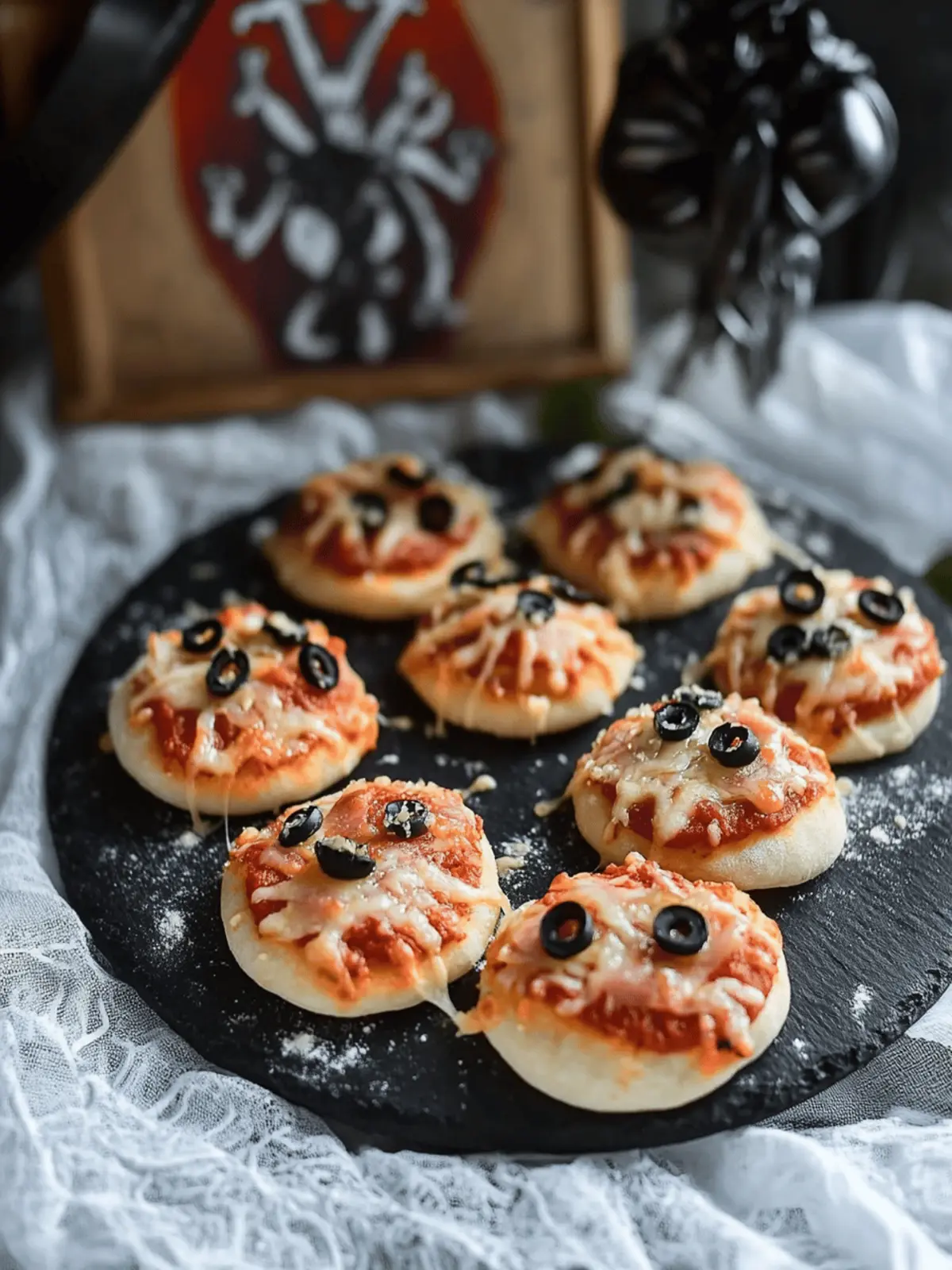 Mini-Spinnen-Pizza