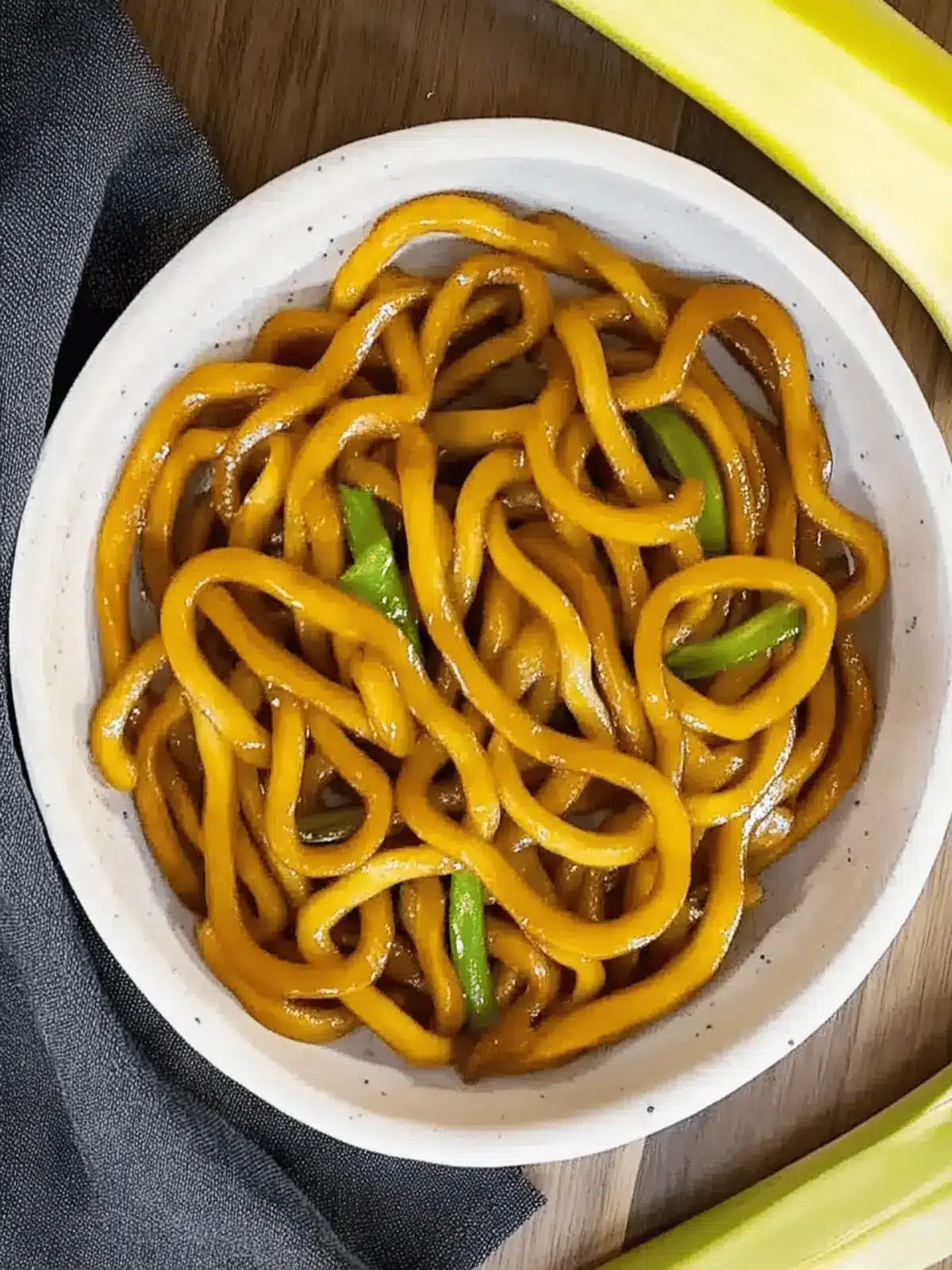 Fried Udon Nudeln nach japanischer Art