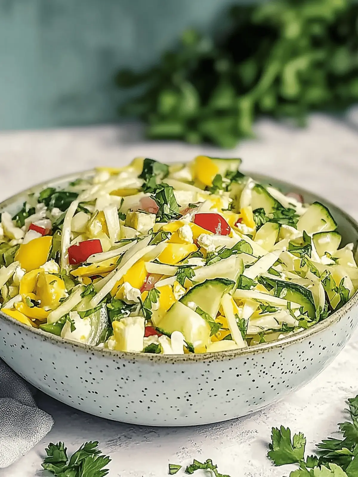 Overnight salad with creamy dressing