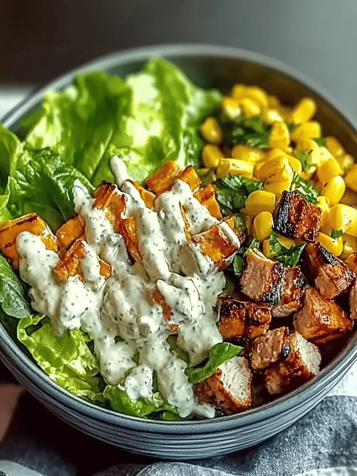 BBQ Hähnchen Zerkleinerter Salat