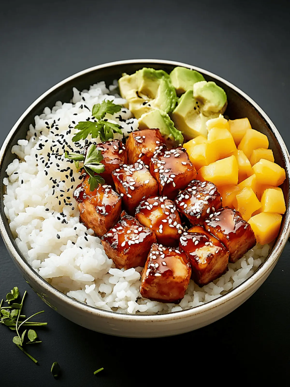 Superfood-Schüssel im Japanstil