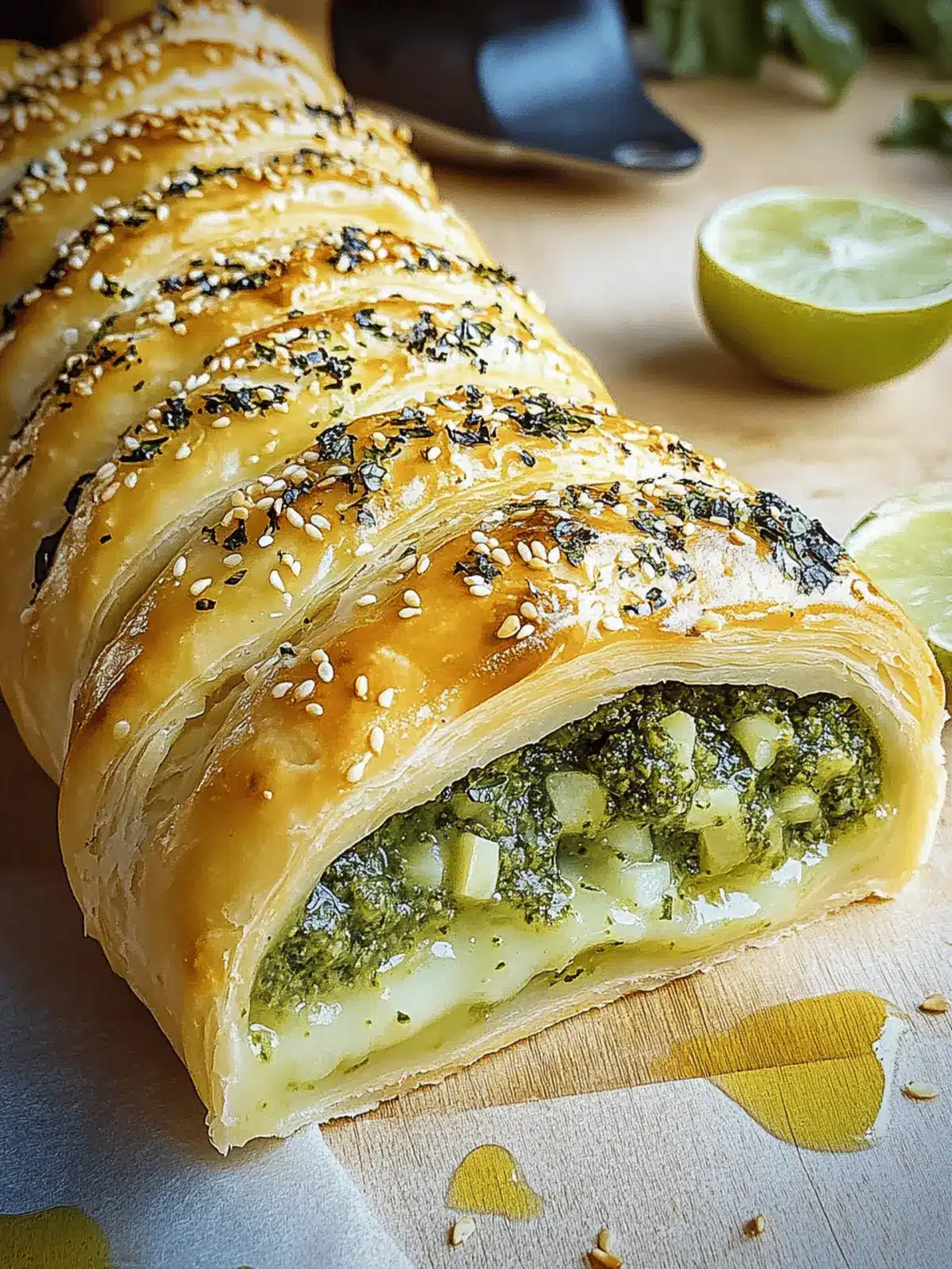 Brokkoli und Käse Strudel