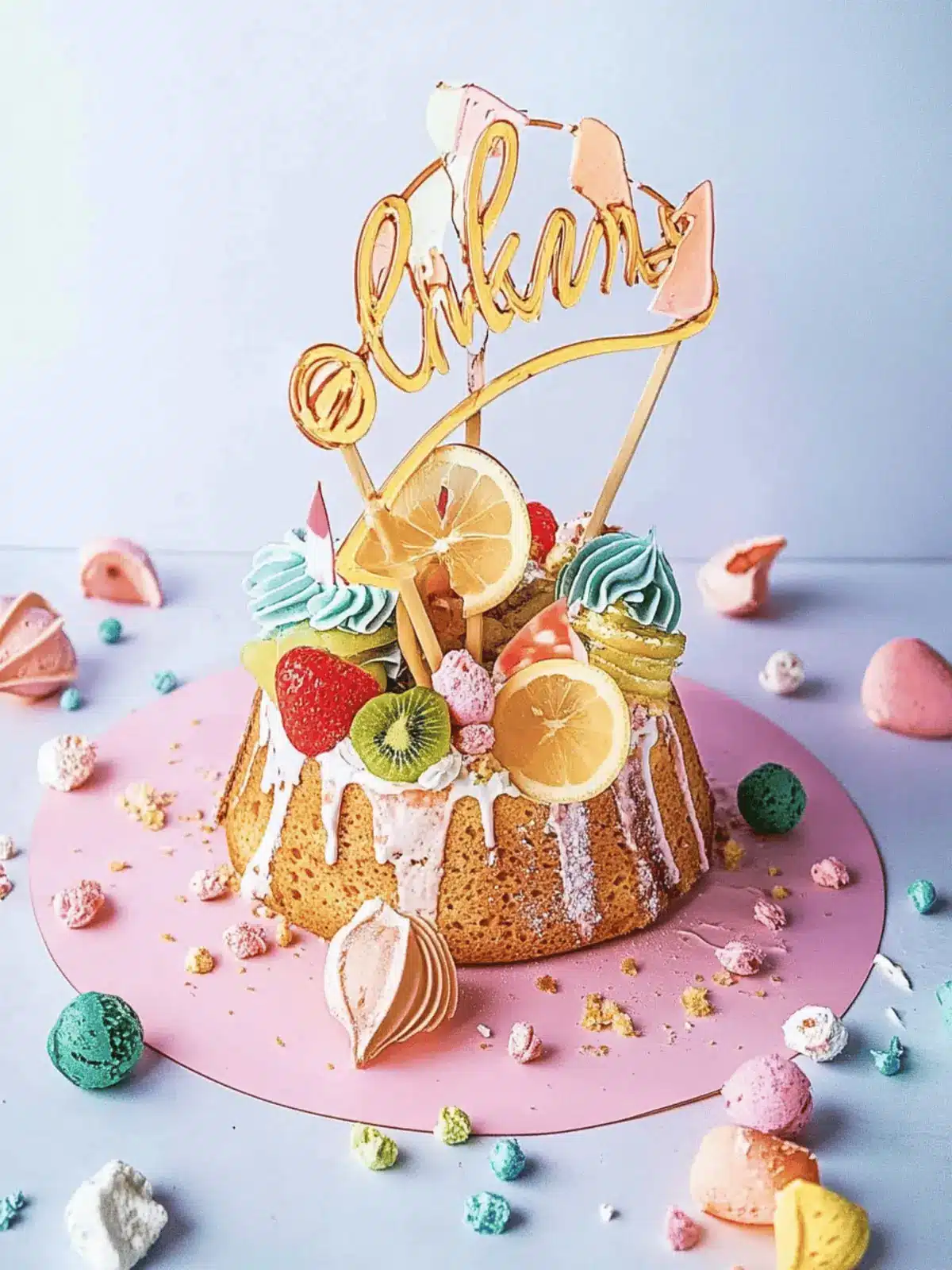 Regenbogenkuchen für die Schulanmeldung