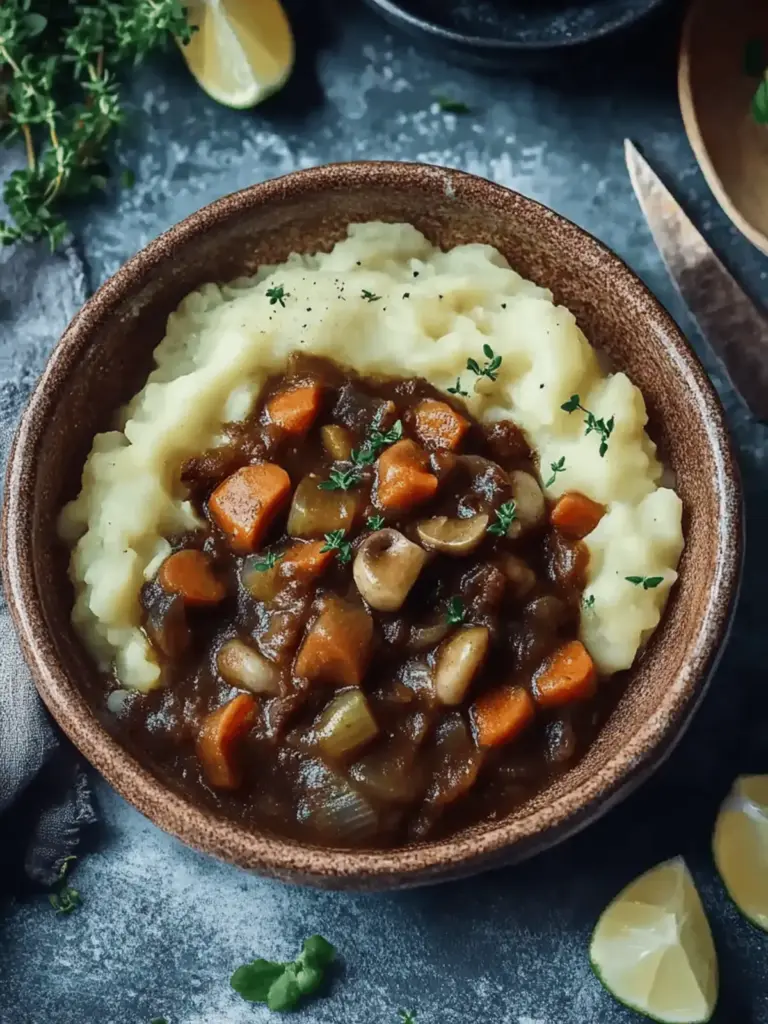 Herzhafter Pilz-Gulasch Bourguignon