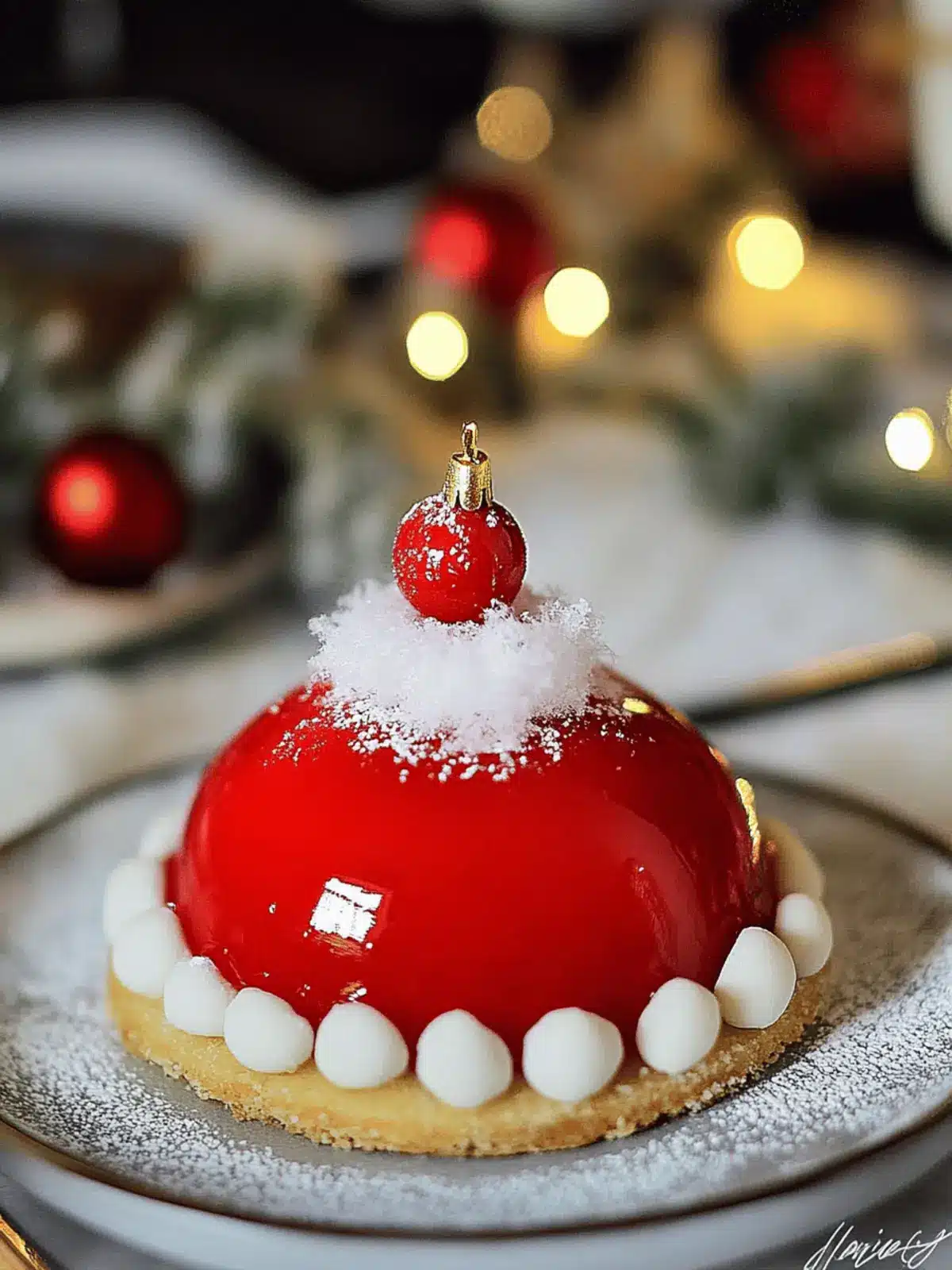 Weihnachtsmann-Mützen-Kuchen