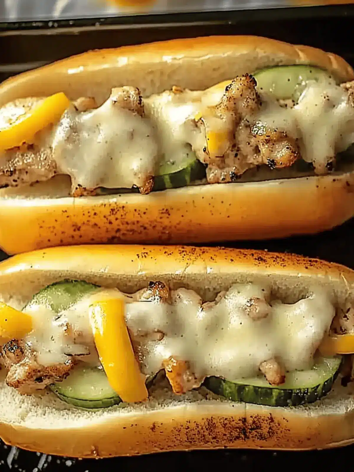 Hühnchen Cheesesteaks