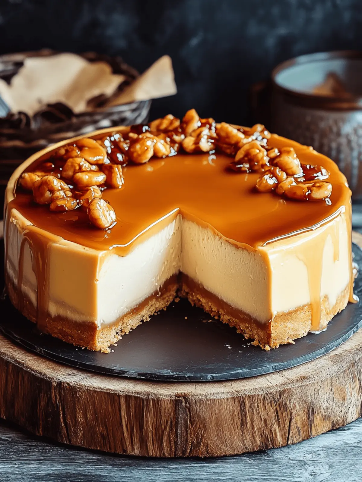 Gesalzene Karamell-Käsekuchen