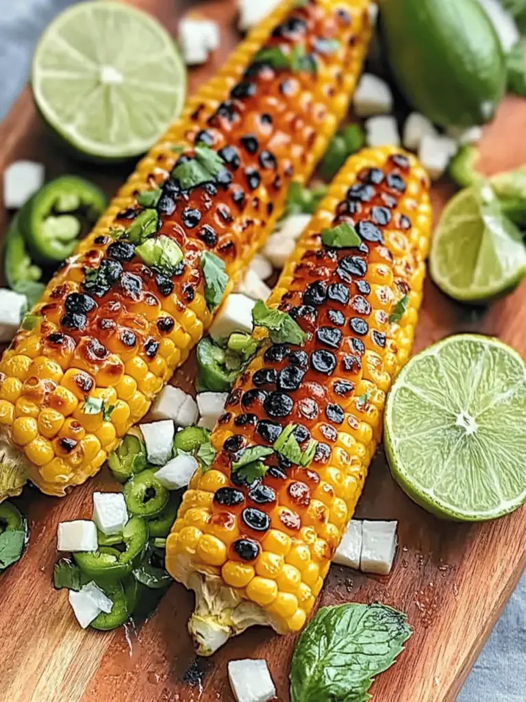 Chili-Limetten-gegrillter Mais