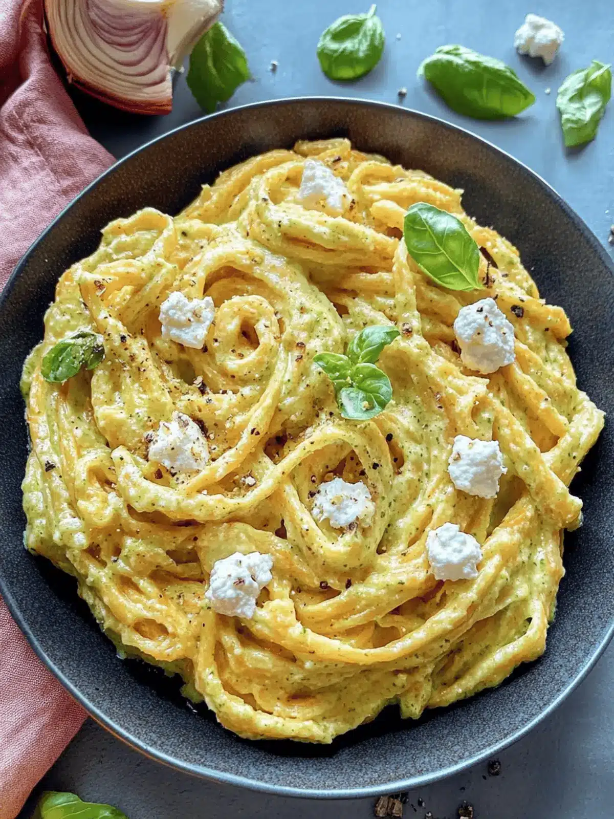 Pasta in Zucchini-Sauce