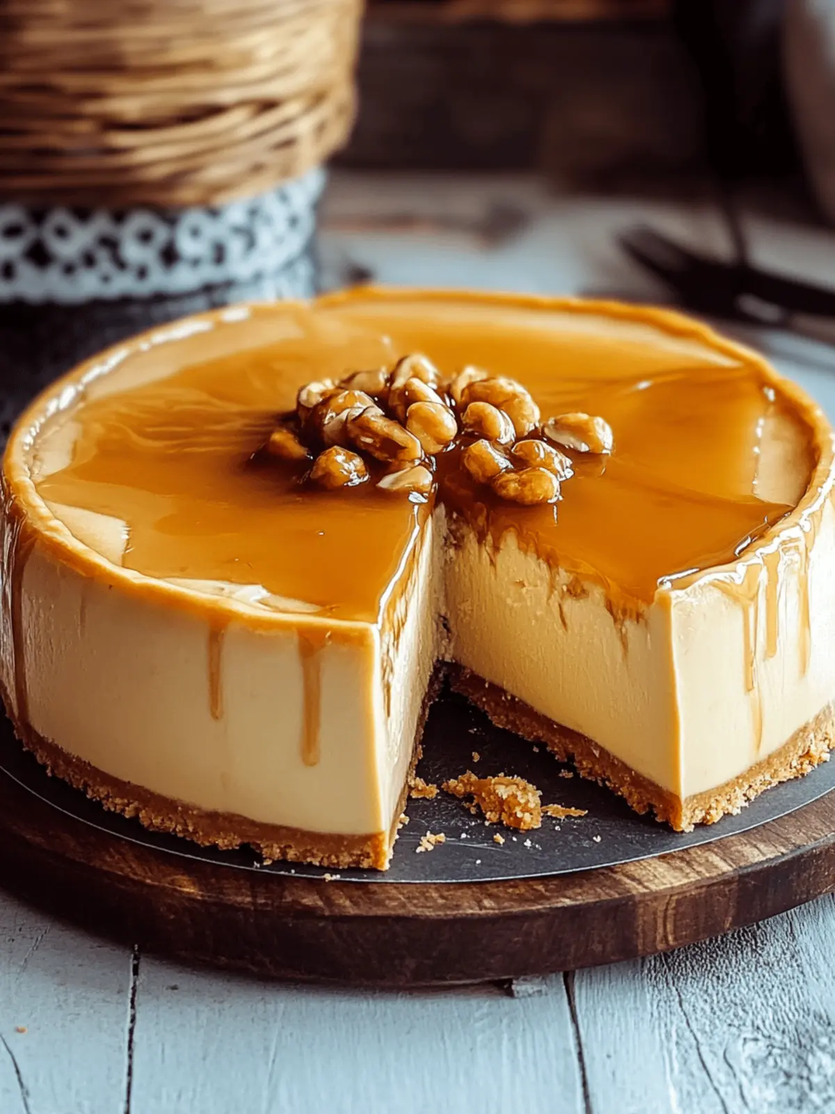 Gesalzene Karamell-Käsekuchen