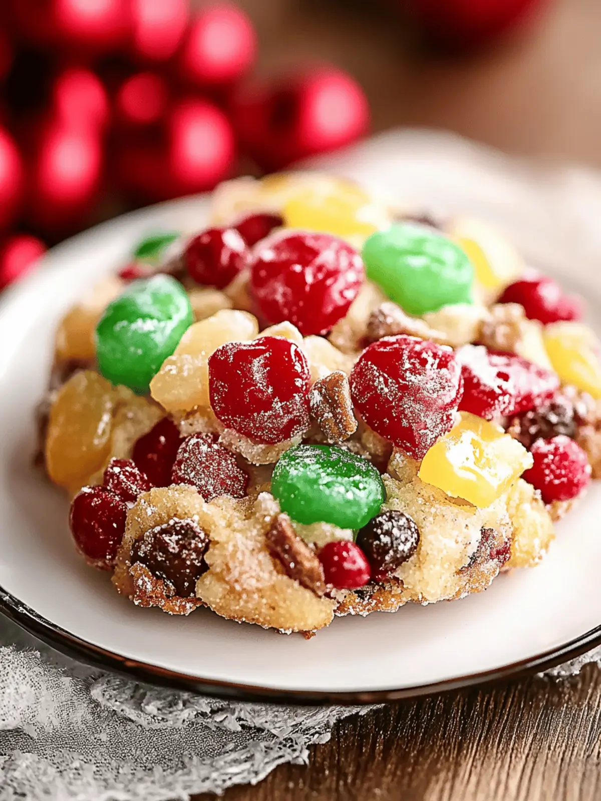 Einfache Weihnachtsfruchtkekse Rezept