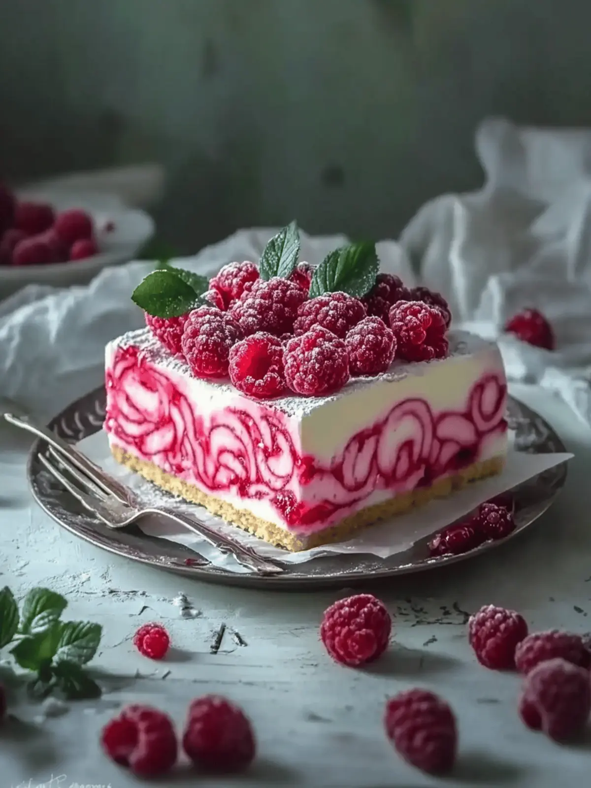 Himmlischer Himbeerswirrl-Käsekuchen