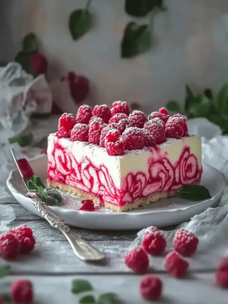 Himmlischer Himbeerswirrl-Käsekuchen