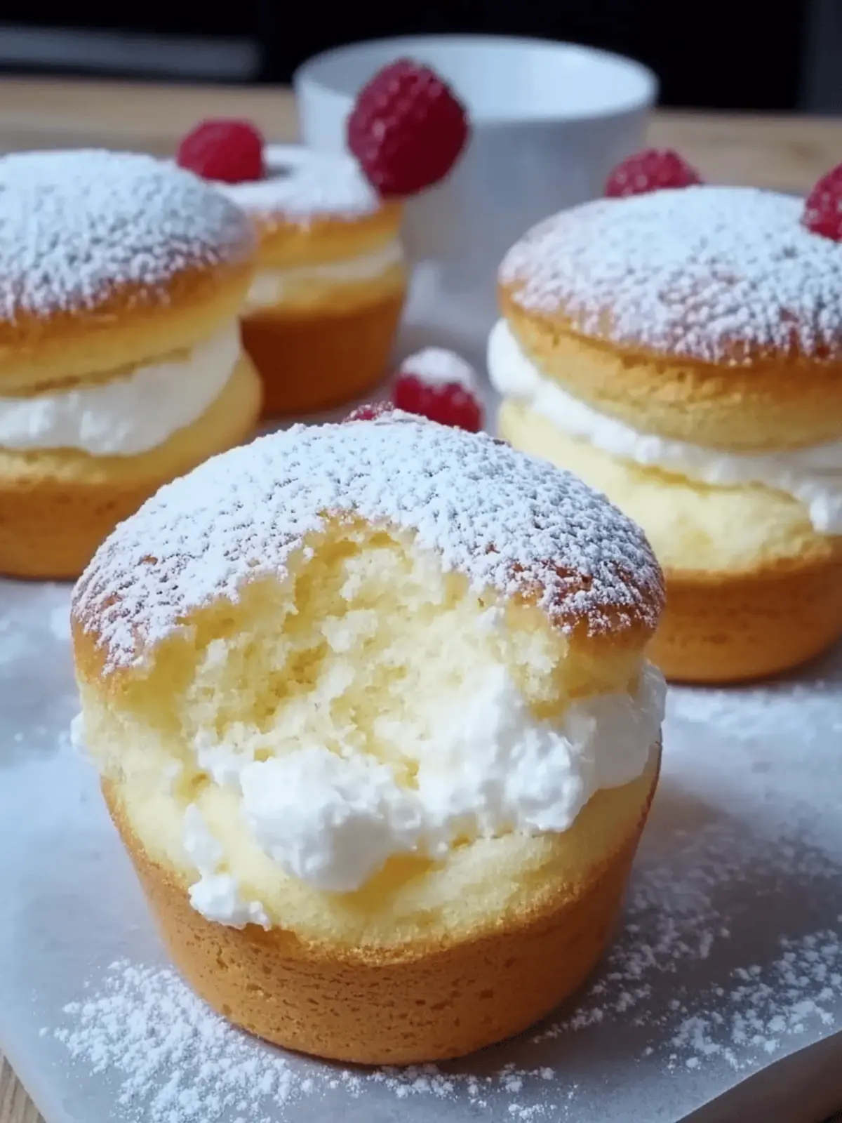 Quarkmuffins mit Vanillepudding