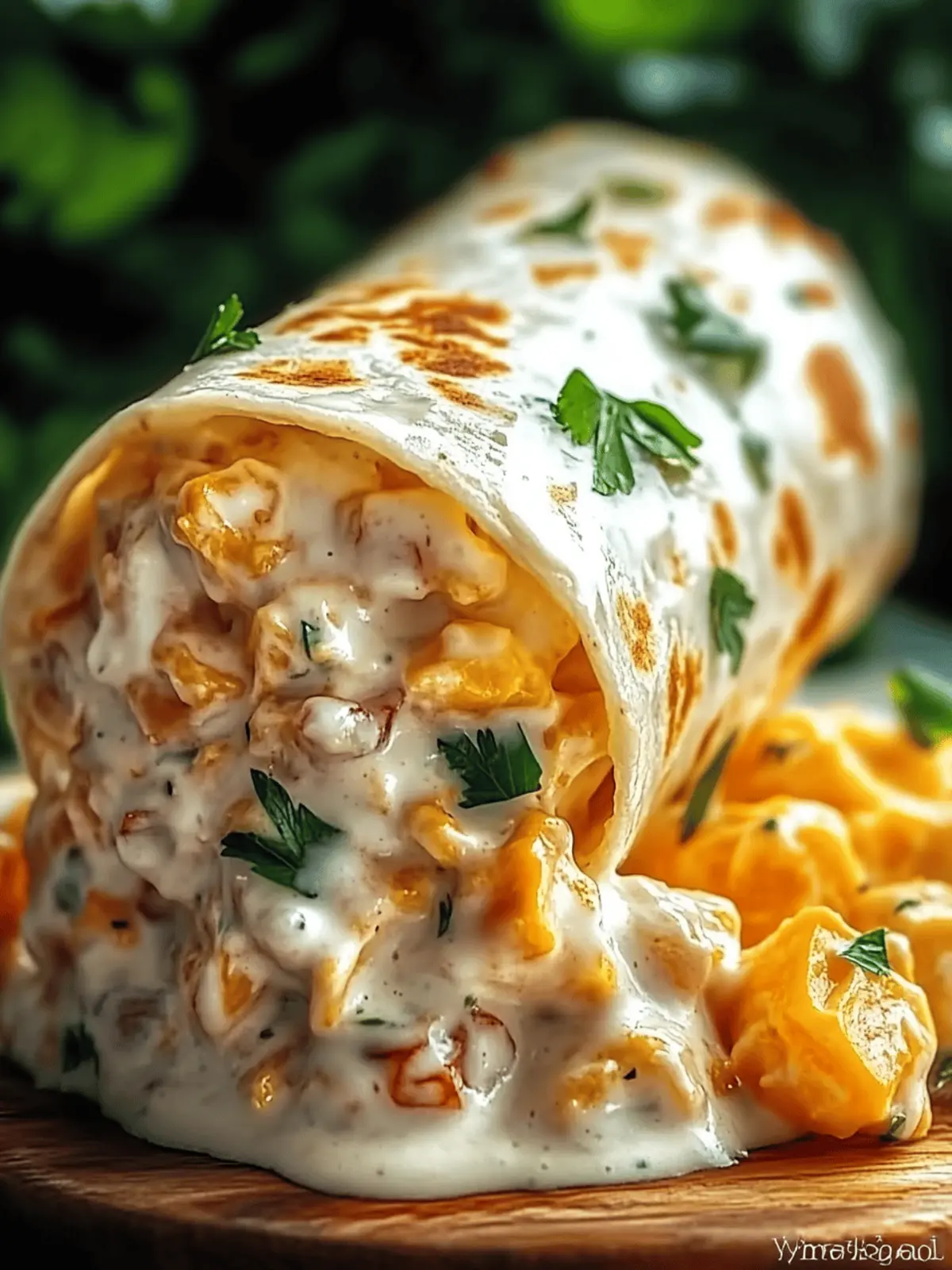 Schnelle Käse- und Knoblauch-Hühnchen-Wraps