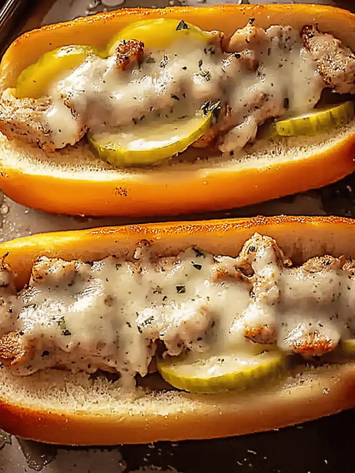 Hühnchen Cheesesteaks