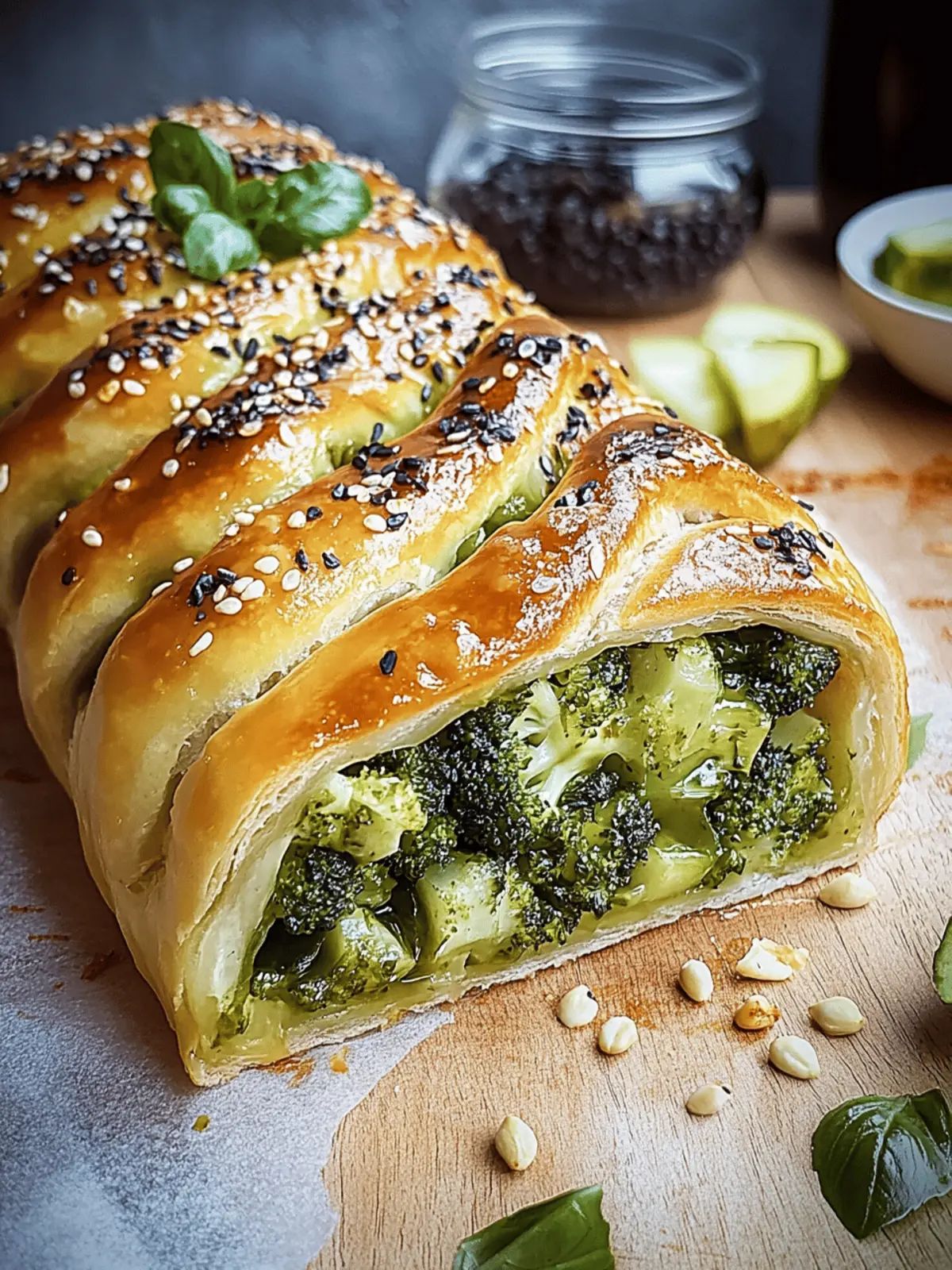 Brokkoli und Käse Strudel