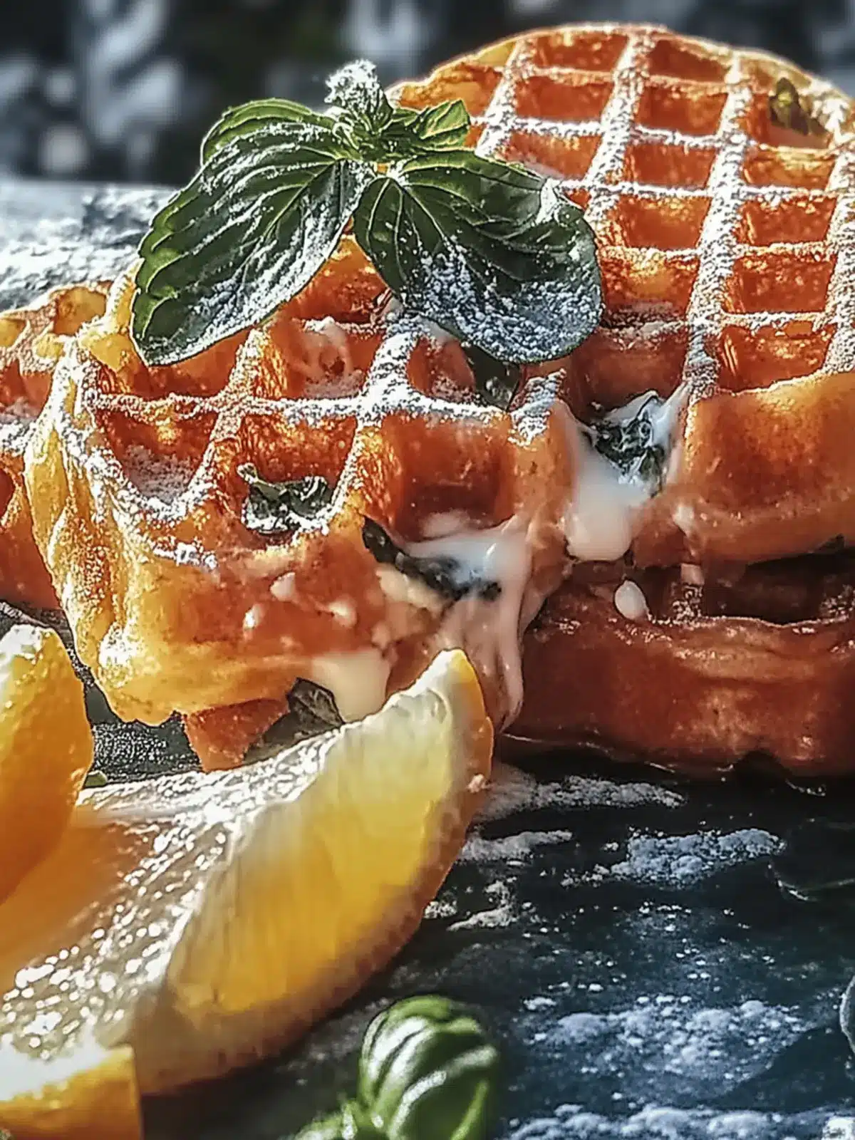Käse Spinat Waffel Fritter für deine nächste Snackparty