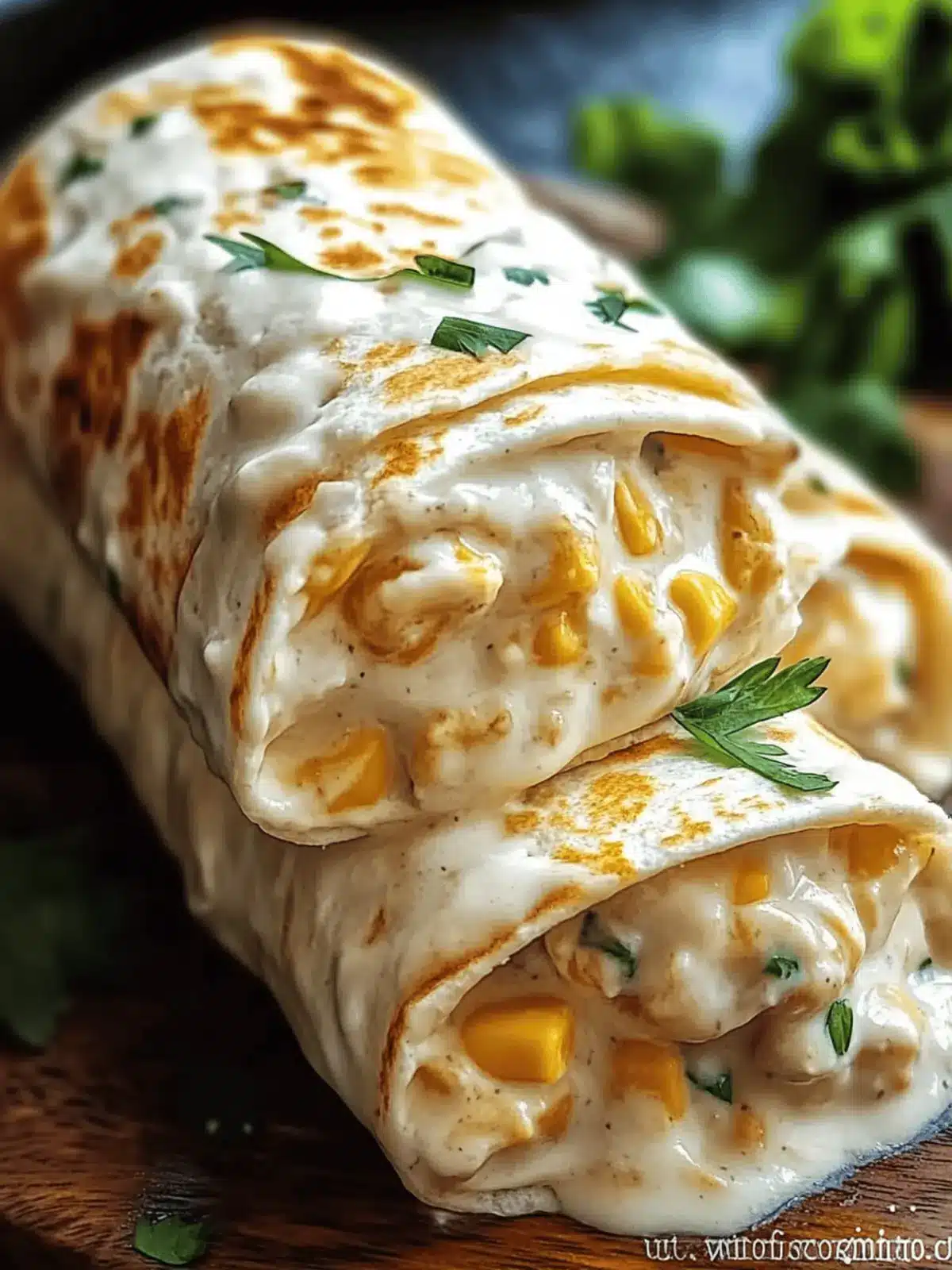 Schnelle Käse- und Knoblauch-Hühnchen-Wraps