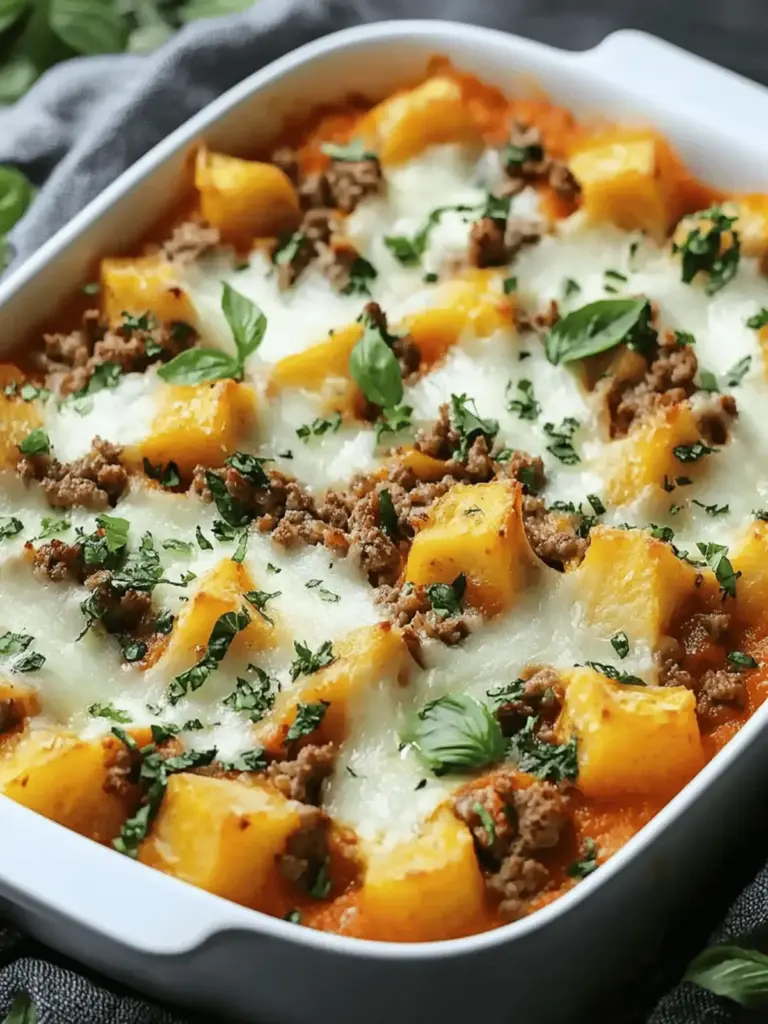 Süßkartoffel und Hackfleischauflauf mit Feta