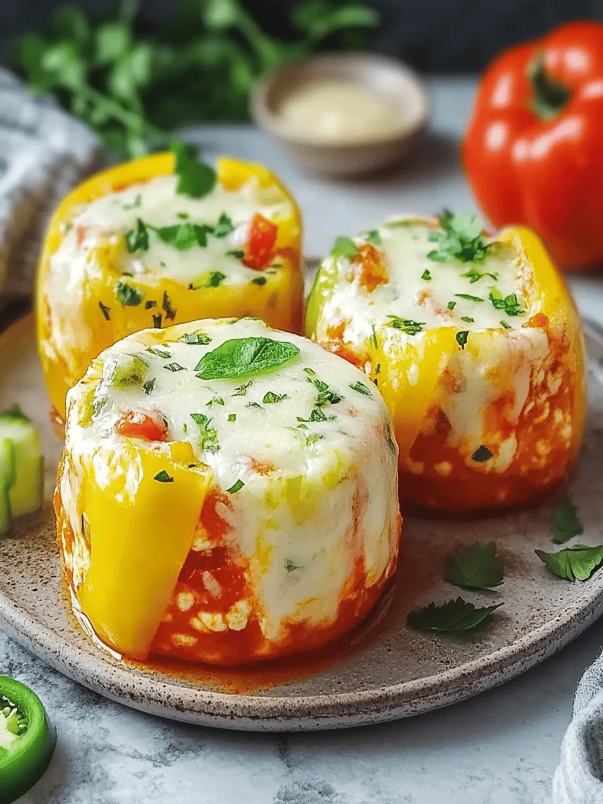 Gefüllte Paprika mit Reis und Feta Rezept einfach zubereiten