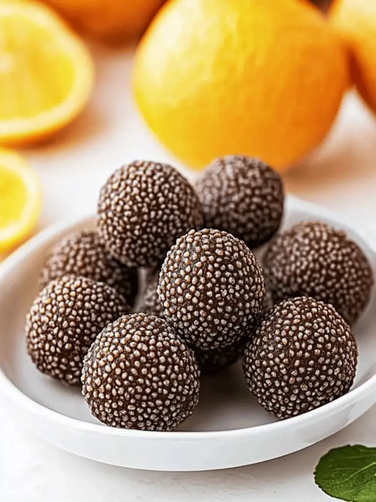 Saftige Orange Schokoladen Weihnachtspralinen