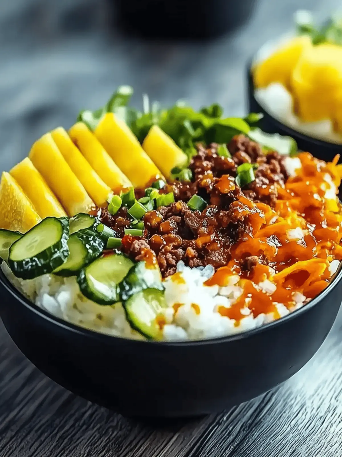 Schnelles Mittagessen: Koreanische Hackfleischschüssel