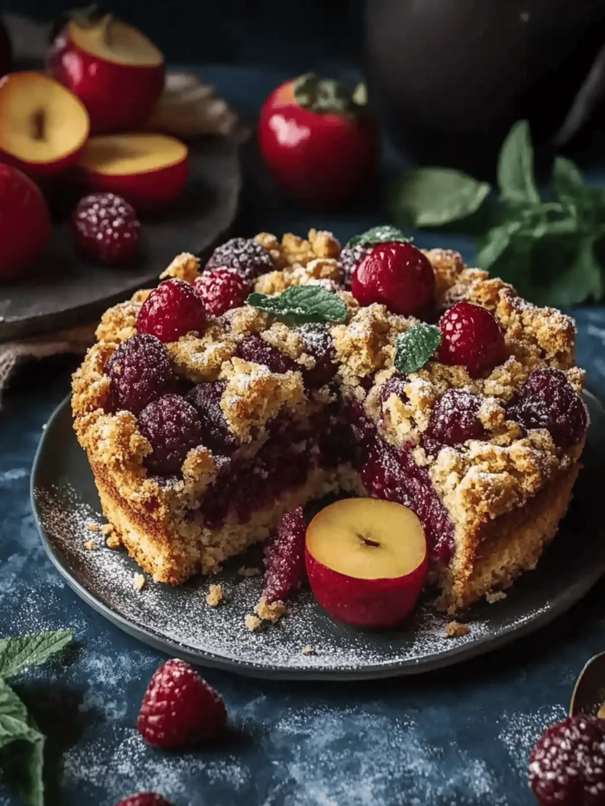 Walnuss-Zwetschgenkuchen mit Zimt-Streuseln