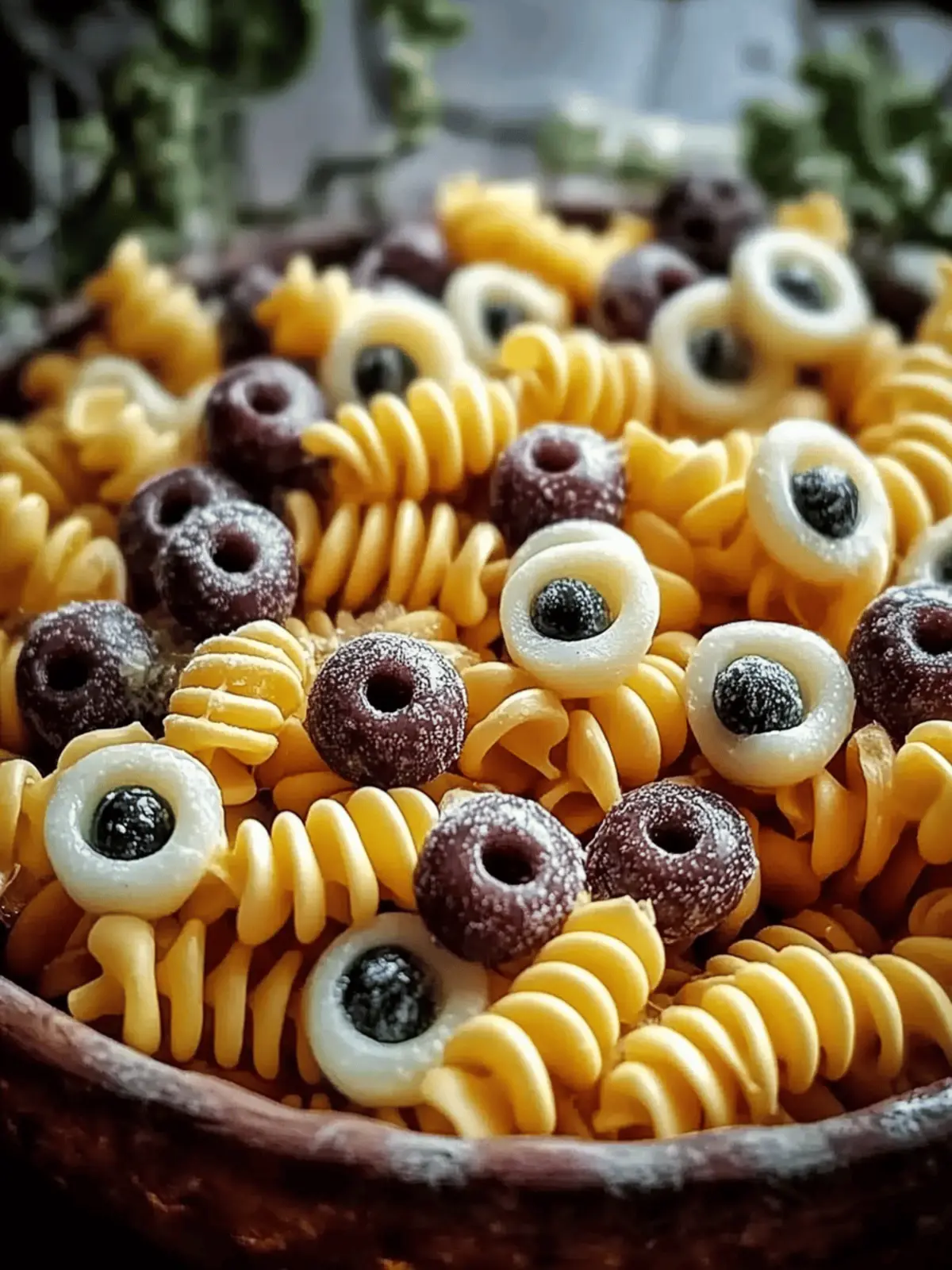 Halloween-Augenpastasalat