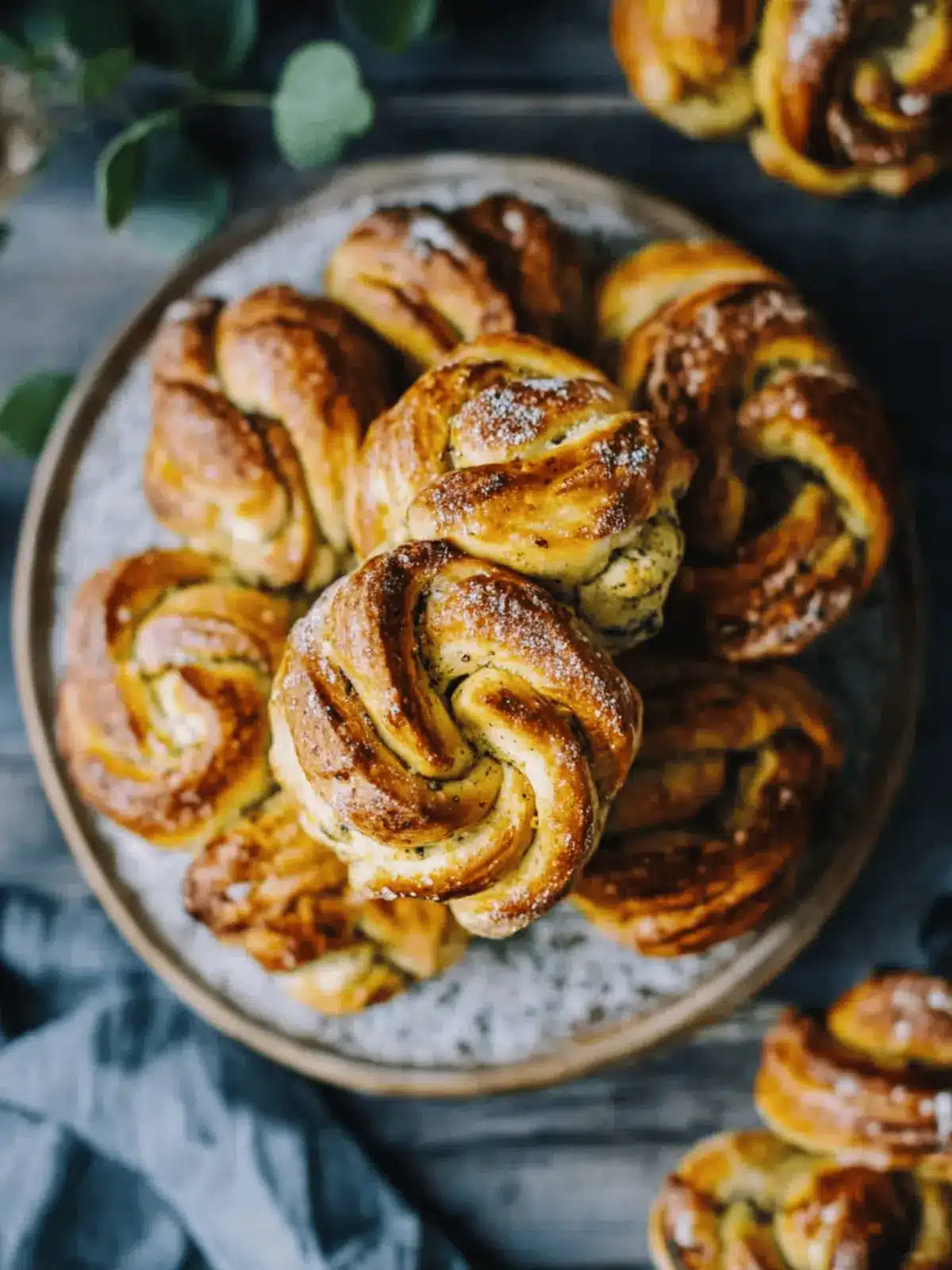 Kürbis-Zimtkringel mit Bratapfelfüllung