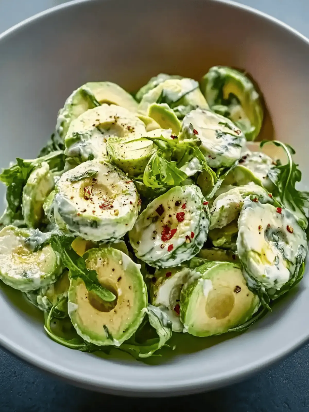 Cremiger Gurken- und Avocadosalat