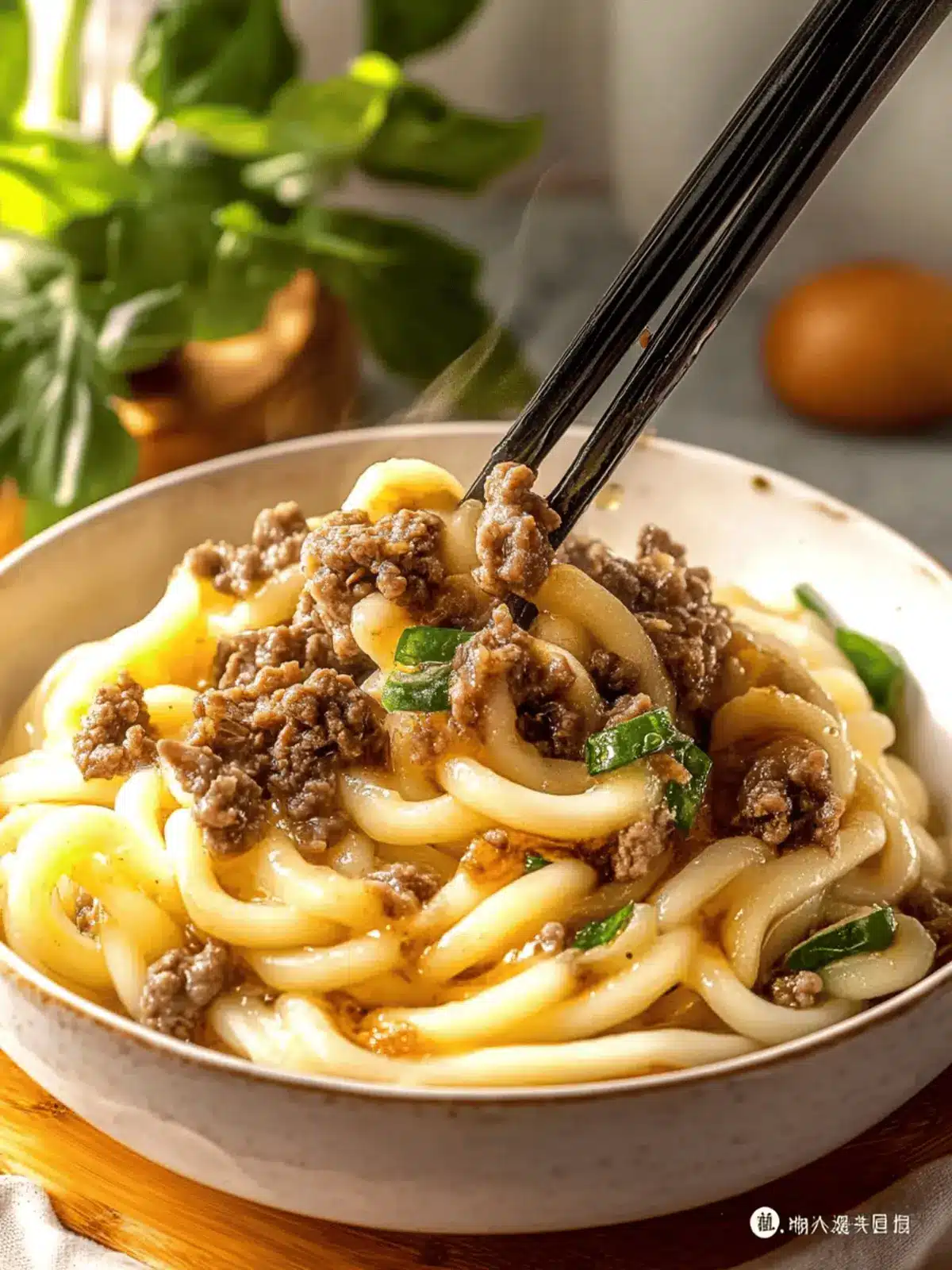 Bulgogi Rindfleisch Udon Pfanne