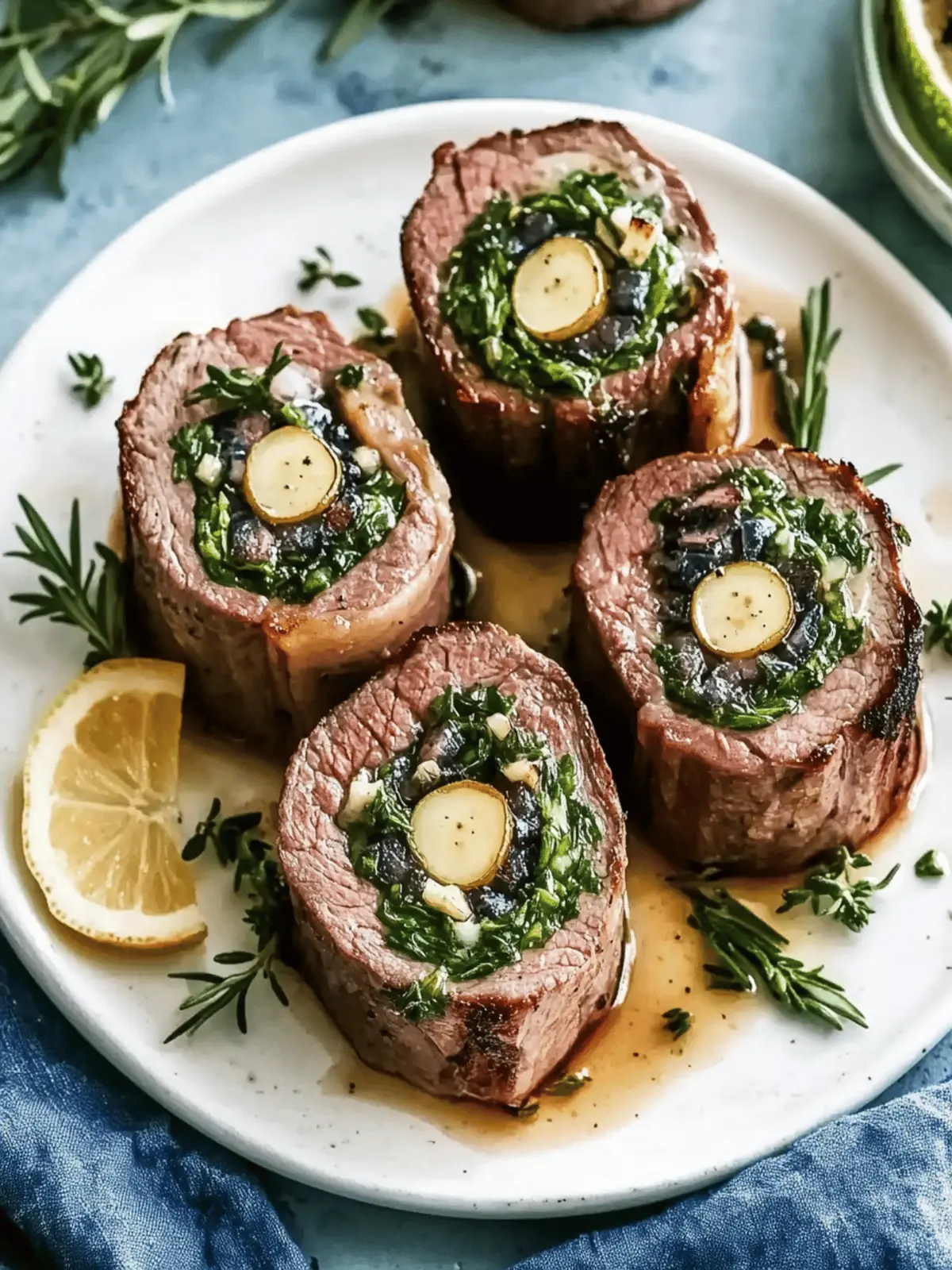 Bestes gefülltes Rinderfilet zu Weihnachten