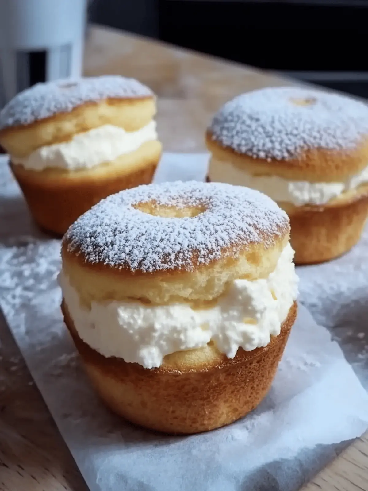 Quarkmuffins mit Vanillepudding