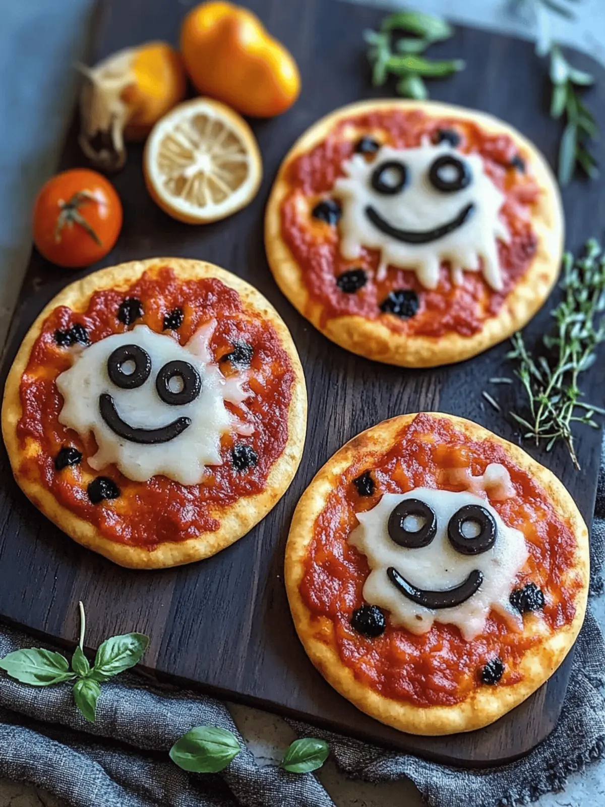 Halloween Mini-Pizza Ideen