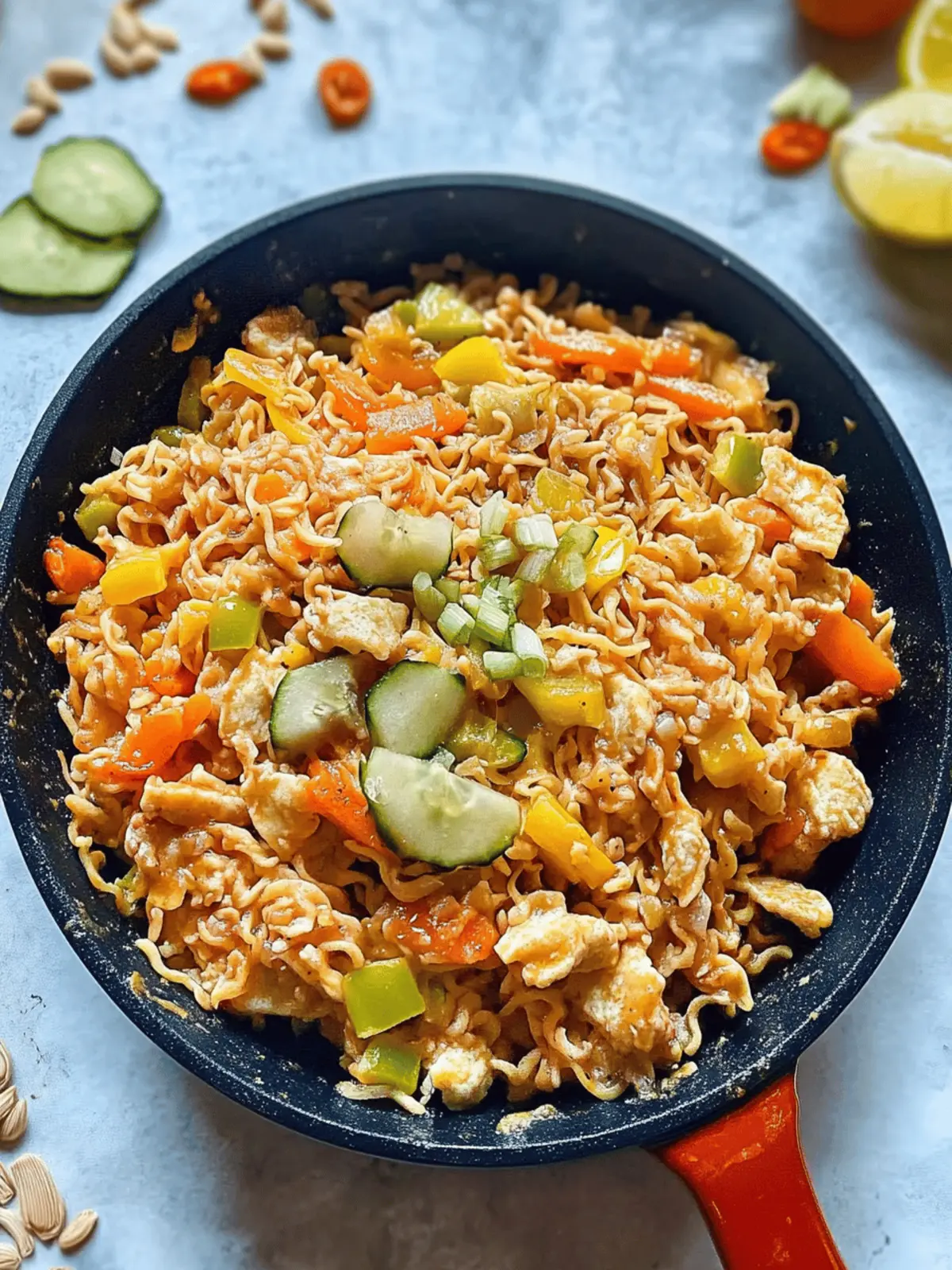 Bratnudeln mit Hähnchen