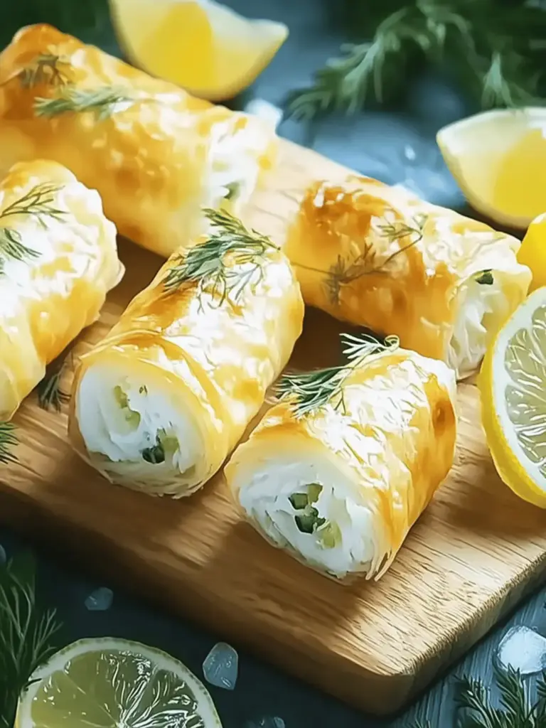 Ofen gebratene Feta-Rollen Knusprig und Köstlich Genießen