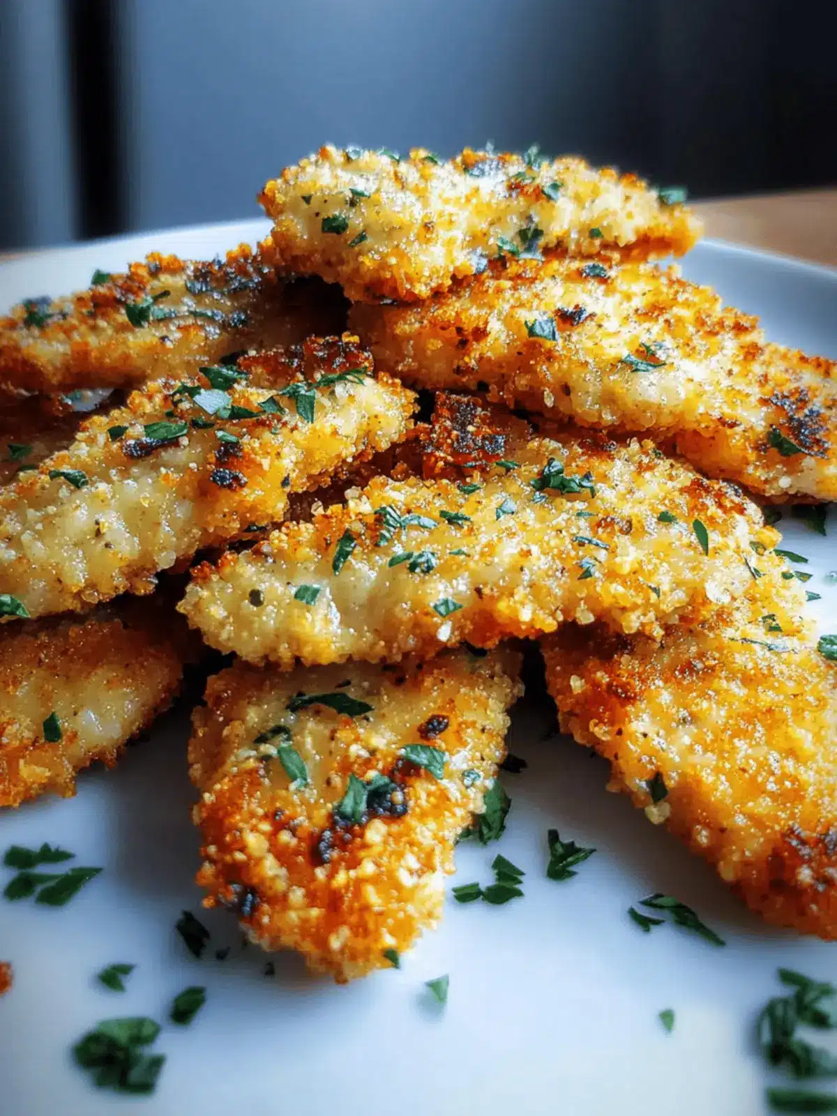 Blechpfanne knuspriges Parmesan Knoblauch Hähnchen