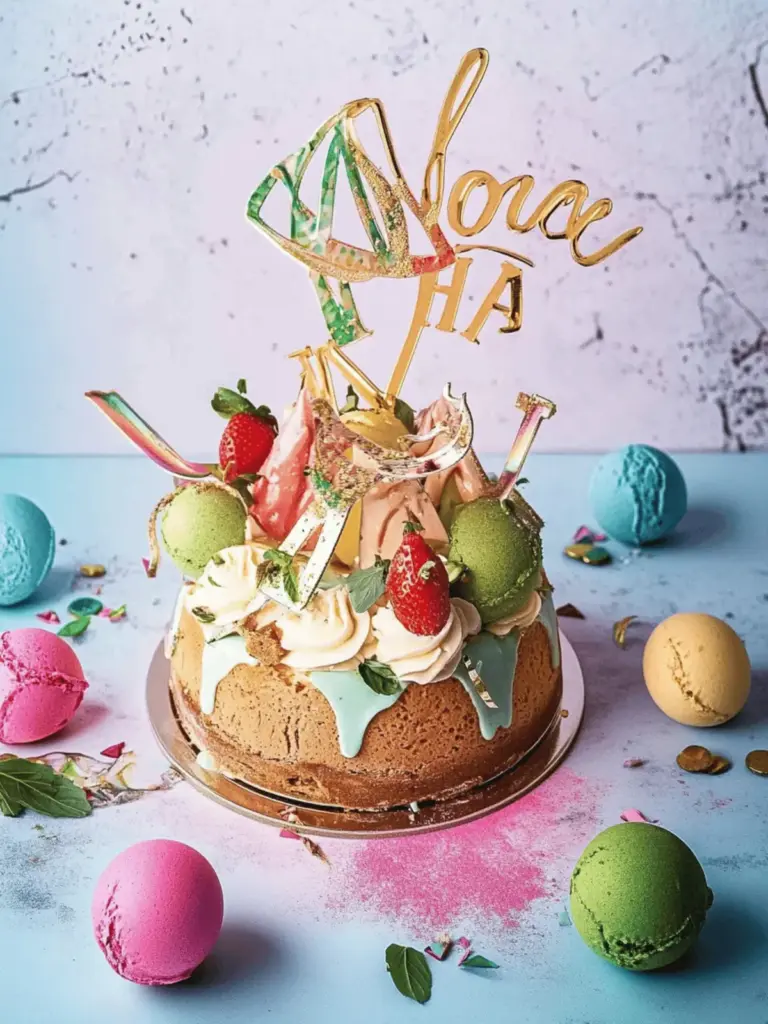 Regenbogenkuchen für die Schulanmeldung