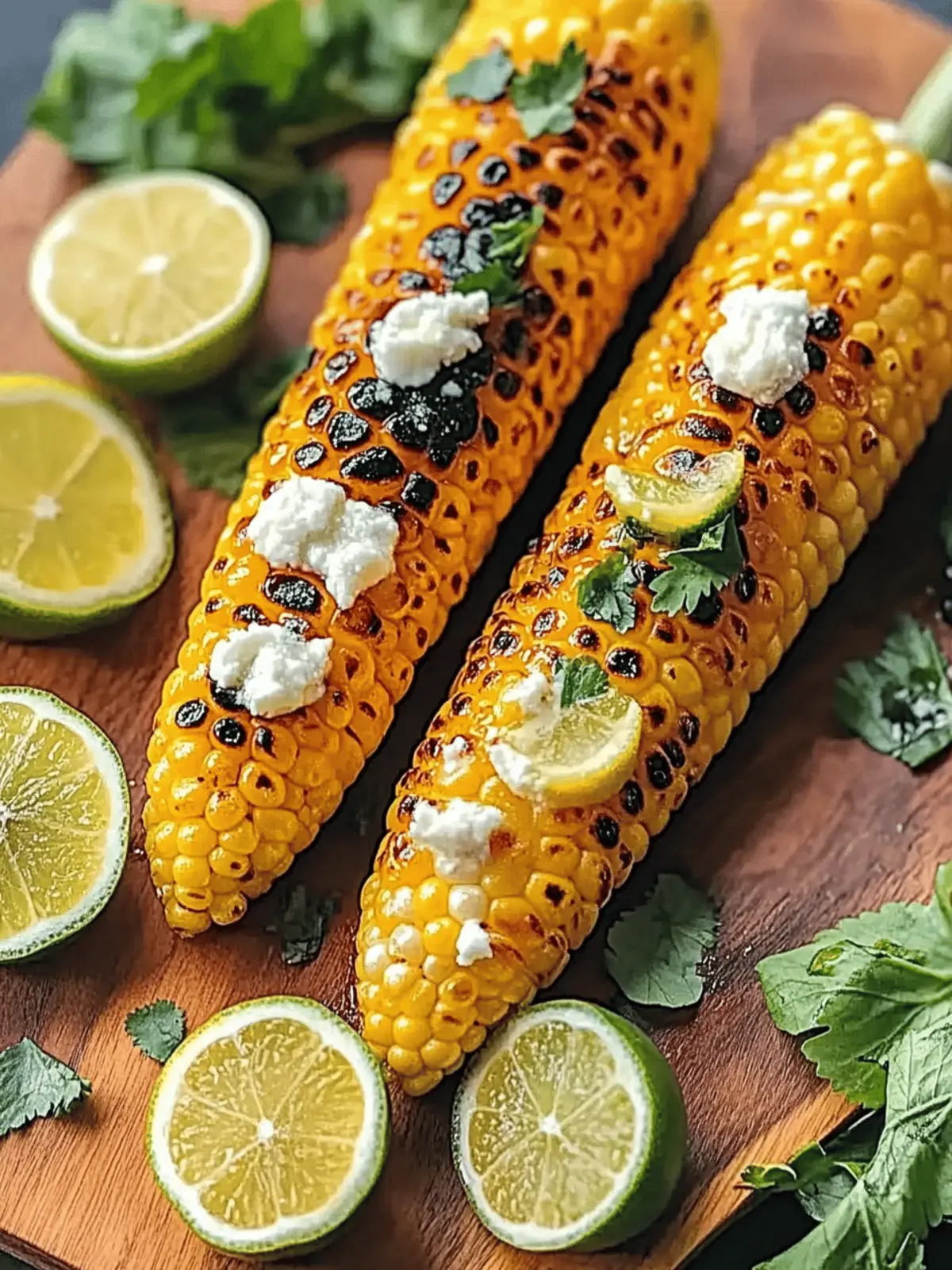 Chili-Limetten-gegrillter Mais