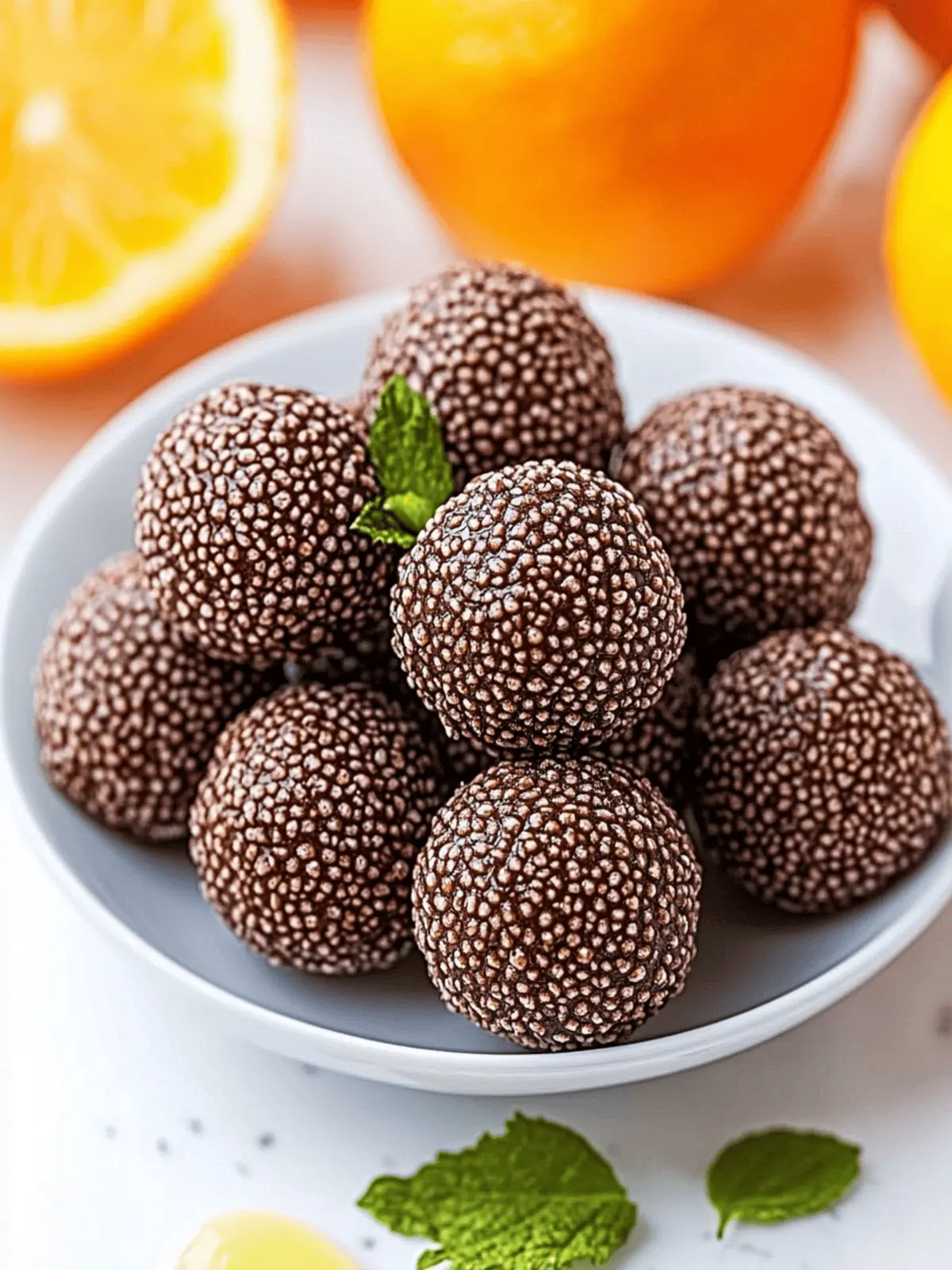 Saftige Orange Schokoladen Weihnachtspralinen