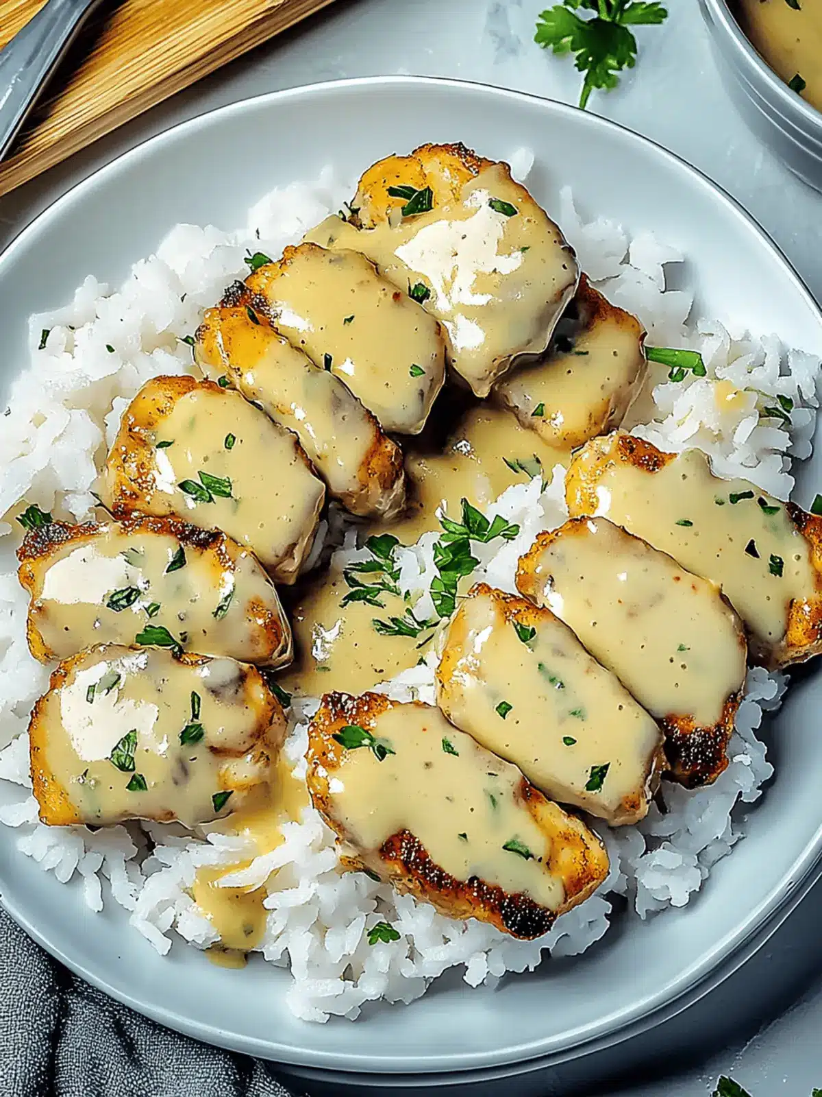 Honig-Senf-Hähnchen mit Reis