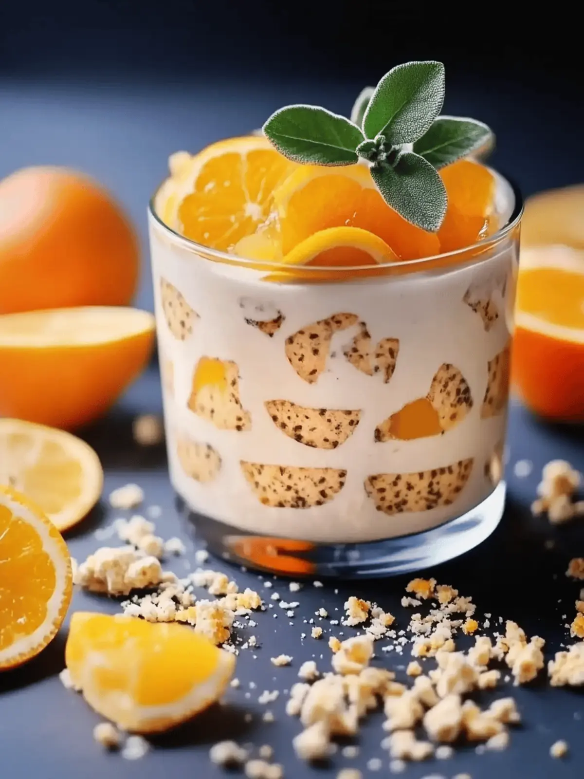 Festliches Speculoos-Mandarin-Quarkcreme