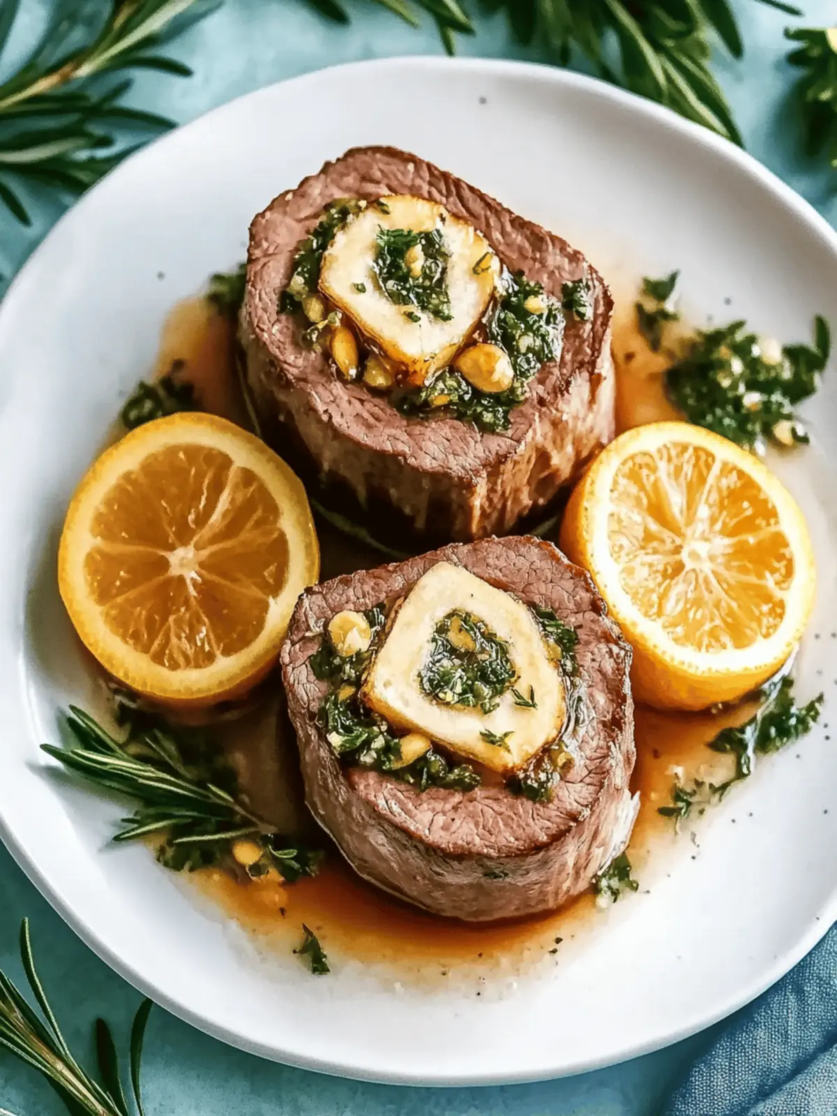Bestes gefülltes Rinderfilet zu Weihnachten